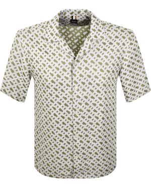 BOSS BUSINESS Boss Lars Short Sleeve Shirt - Grey