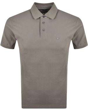 Armani Emporio Short Sleeved Polo T Shirt - Grey