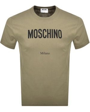 Moschino Logo T Shirt - Green