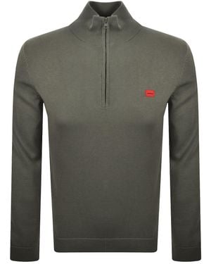 HUGO San Quintus Knit Sweater - Green