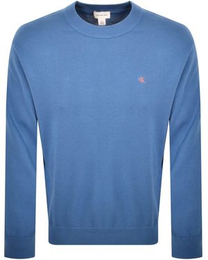 Calvin Klein Jeans Crew Neck Jumper - Blue
