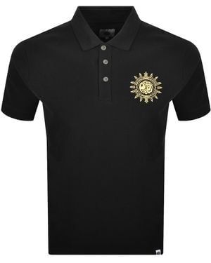 Pretty Green Parthian Motif Polo T Shirt - Black