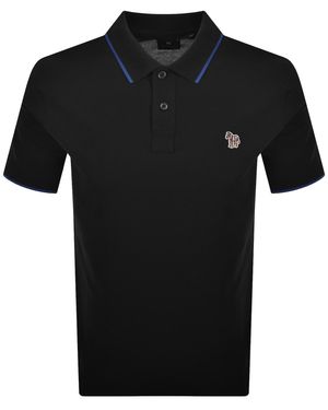 Paul Smith Tipped Polo T Shirt - Black