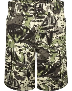 BBCICECREAM Camo Cargo Shorts - Green