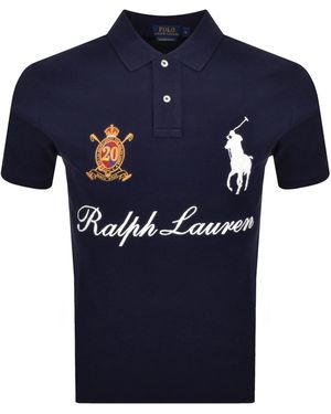 Ralph Lauren Slim Fit Polo T Shirt Cruise - Blue
