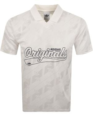 adidas Originals Jersey Polo T Shirt - White