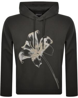 Armani Emporio Printed Hoodie - Gray