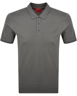 HUGO Donos 222 Polo T Shirt Dark - Grey