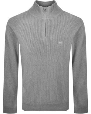Levi's Housemark Quarter Zip Sweatshirt - Grey