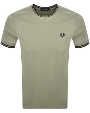 Fred Perry Twin Tipped T Shirt - Green