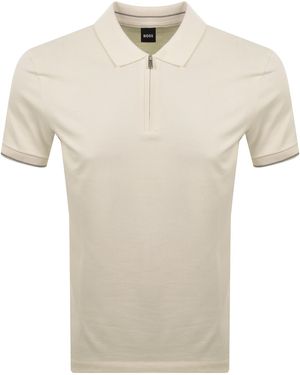 BOSS BUSINESS Boss C Pei 90 Polo Off - Natural