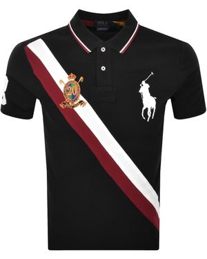 Ralph Lauren Custom Slim Polo T Shirt - Black