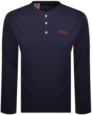 Ralph Lauren Henley Lounge T Shirt - Blue