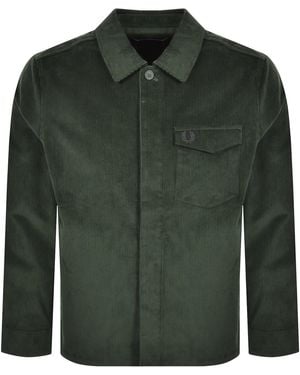 Fred Perry Corduroy Overshirt Court - Green