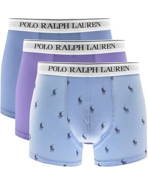 Ralph Lauren Underwear 3 Pack Trunks - Blue