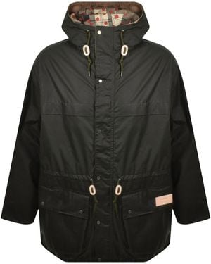 Barbour X Paul Smith Durham Wax Jacket - Black