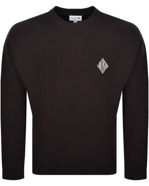 Lacoste Pique Badge Sweatshirt - Black