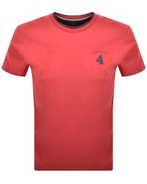 Hackett Heritage Number T Shirt Pop - Red