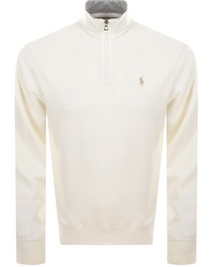 Ralph Lauren Quarter Zip Sweatshirt - White