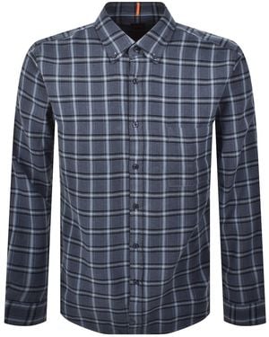 BOSS Boss Rickert Check Shirt - Blue