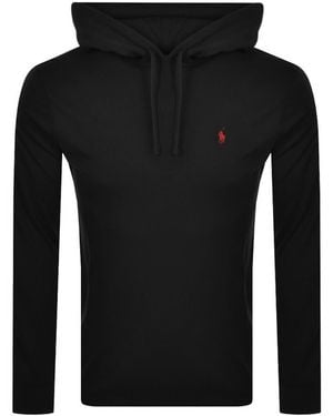 Ralph Lauren Long Sleeved Hooded T Shirt - Black