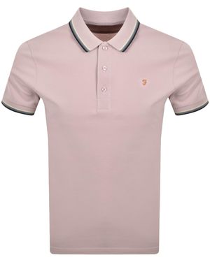 Farah Farah Elton Polo T Shirt Flora - Pink