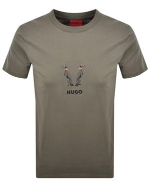 HUGO Dugolini T Shirt - Grey