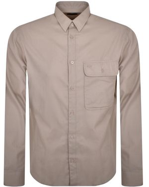 ARMANI EXCHANGE Long Sleeved Loose Shirt - Brown