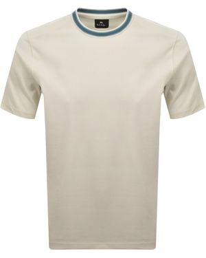 Paul Smith Striped Regular Fit T Shirt - Natural