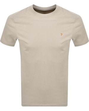 Farah Farah Danny T Shirt Smoke - Natural