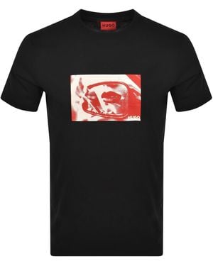 HUGO Dirom T Shirt - Black