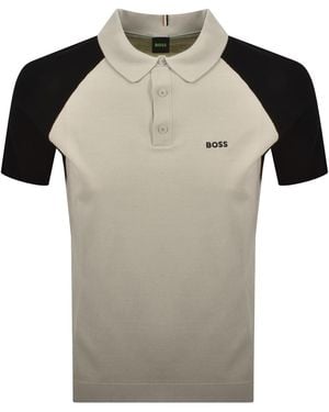 BOSS Boss Goc Swing Knit Polo - Natural