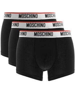 Moschino Underwear 3 Pack Trunks - Black