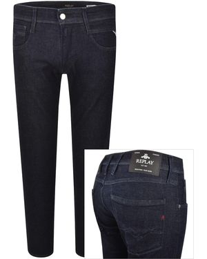 Replay Anbass Slim Fit Dark Wash Jeans - Blue