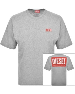 DIESEL T Boxt Bisk T Shirt - Grey