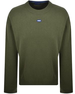 HUGO San Casey Knit Jumper - Green