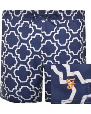 Farah Farah Colbert Medieval Print Swim Shorts - Blue