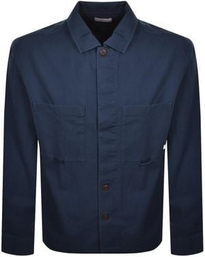 Farah Farah Marshall Long Sleeve Overshirt Yale - Blue