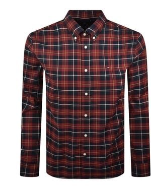 Tommy Hilfiger Long Sleeve Tartan Shirt - Red