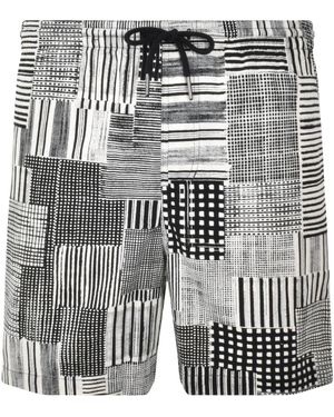 Farah Farah Redwald Canvas Archive Print Shorts - Black
