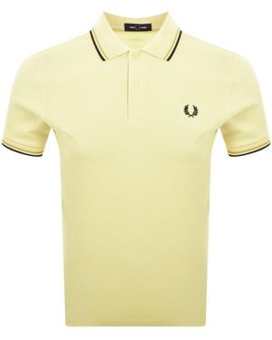 Fred Perry Twin Tipped Polo T Shirt - Yellow