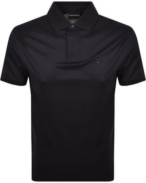 Armani Emporio Short Sleeved Polo T Shirt - Black