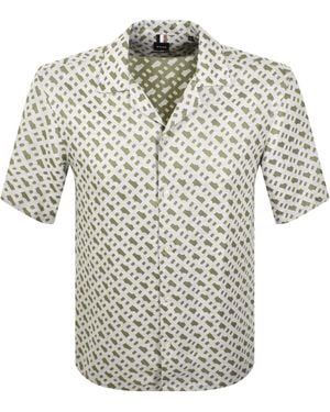 BOSS BUSINESS Boss Lars Short Sleeve Shirt - Grey