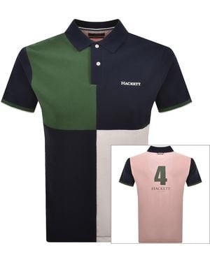 Hackett Heritage Number Polo T Shirt Old - Green