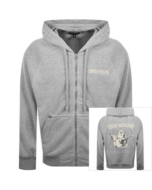 TRUE RELIGION Full Zip Hoodie - Grey