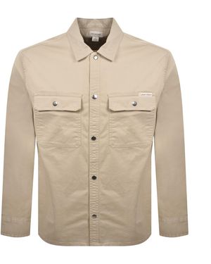 Calvin Klein Jeans Utility Relaxed Overshirt - Natural