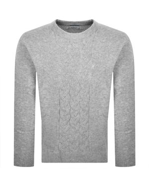 Replay Crew Neck Knit Jumper - Grey