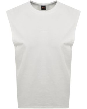 BOSS Boss Relaxed Fit Surf Vest Natural - White