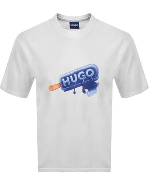 HUGO Noglasy Graphic T Shirt - Blue