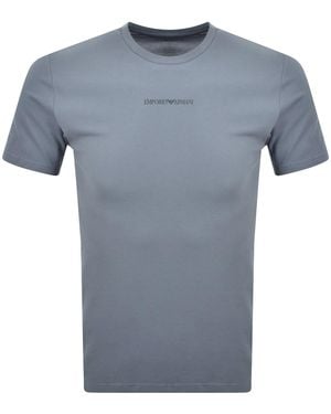 Armani Emporio Logo T Shirt - Blue